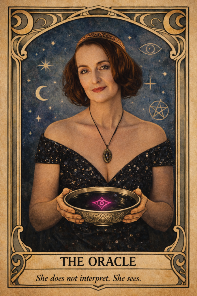 The Oracle Saffron Moon Midnight Confession Chicago Cabaret Speakeasy